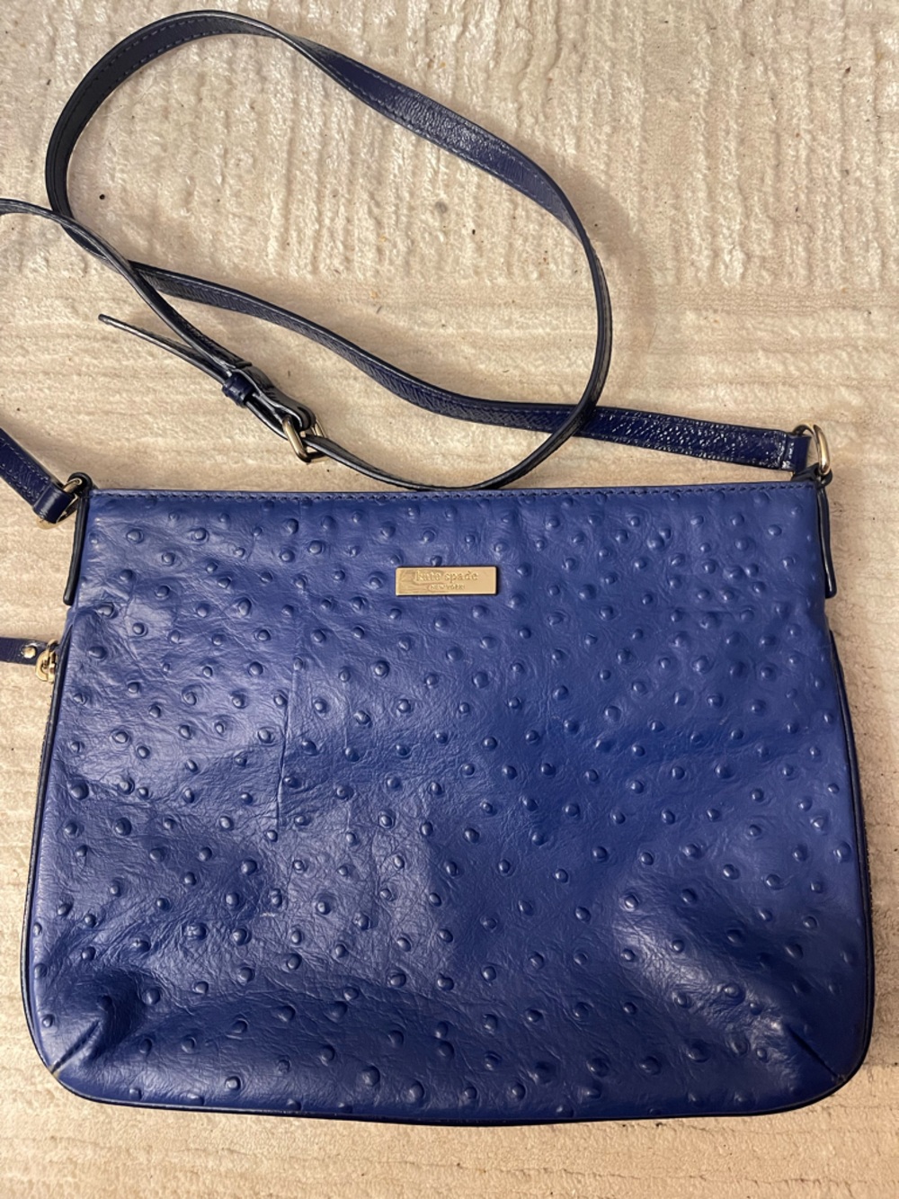Kate Spade Nightcap Ostrich Embossed Leather Crossbody Bag
